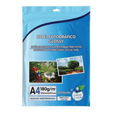 Kit Papel Fotográfico Premium A4 Glossy 180g 100 Folhas