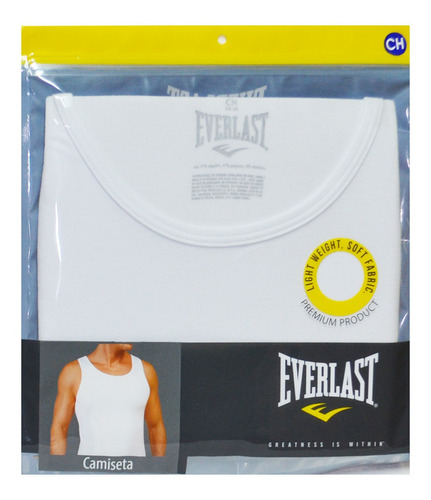 5 Camiseta Everlast Playera Ultra Soft Premium Negro Blanco