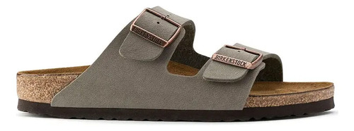 Sandalia Birkenstock Arizona Birko-flor® Nubuk Stone Mujer | Meses sin interés