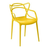 Cadeira Allegra Moderna P/ Jardim Area Gourmet Restaurante Cor Da Estrutura Da Cadeira Amarelo