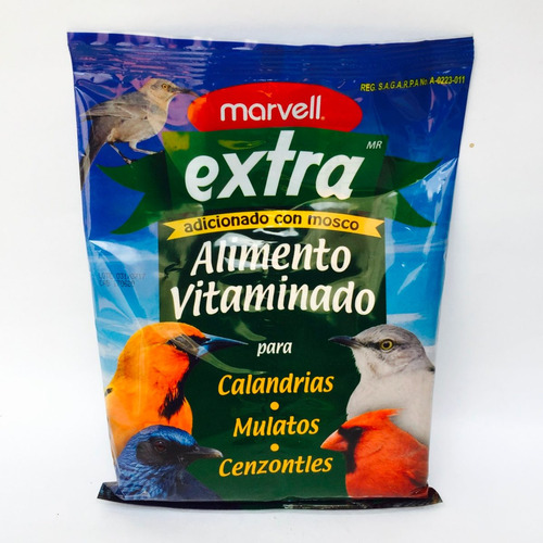 Alimento Extra Para Cenzontle Calandrias Etc. 1kg Marvell