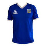 Camiseta Argentina 1986 Mundial 86 Suplente Azul Retro