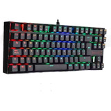 Teclado Gamer Español Latinoamérica Color Negro Con Luz Rgb