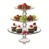 Campana Torta Vidrio Apilable 3 Niveles Reposteria Cupcakes