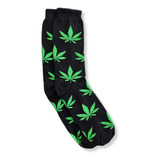 Meia Estampada Cannabis Crossfit Skate Bike Geek 1 Par