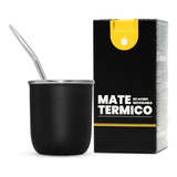 Mate Termico Viajero Acero Inoxidable + Bombilla Regalo