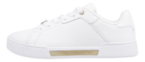 Tenis Tommy Hilfiger Mujer Katerina Blanco De Piel Original