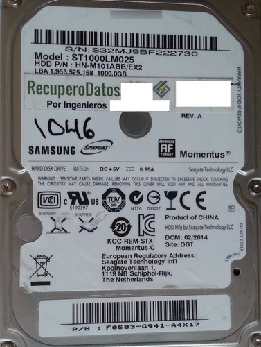 Disco Externo Samsung St1000lm025 1tb - 1046 Recuperodatos