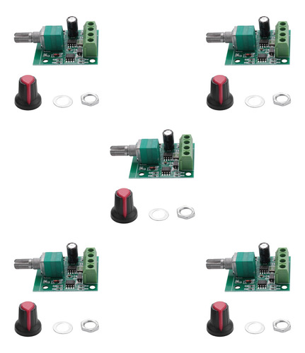 Controlador De Velocidad De Motor Pwm De Bajo Volumen, 5 Uni