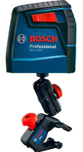 Nivel Laser Bosch Gll2-12 Rojo 2 Lineas Cruzadas 12m + Base