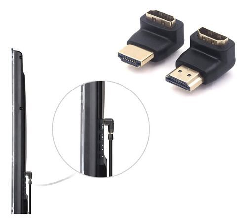 Cople Hdmi Adapter Male To Hdmi Female 90° &270°up