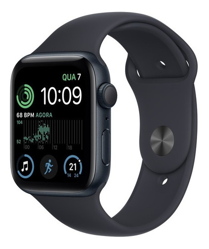 Apple Watch Se 2a Geração Gps 44mm Caixa Alumínio Meia-noite