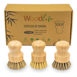 Woodlife® - Paquete De 3 Cepillos De Cocina Para Vajilla, Pl