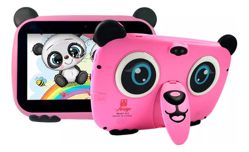 Tablet Android Digital Infantil Con Soporte Diseño Oso Panda