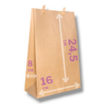 Bolsa Papel Madera Kraft Delivery 16x24,5x08 X250u N2