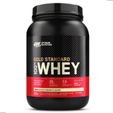 Whey Protein Gold Standard 100% Sabor Sorvete De Baunilha Pote Com 907g Optimum Nutrition