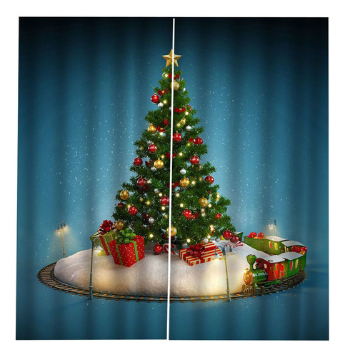 Paneles De Cortina De Navidad Cortinas De Ventana - (árbol