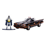 Carrinho Do Batman 1:32 Miniatura Batmóvel Com Boneco Batman Cor Preto