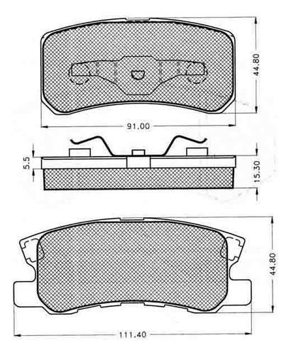 Pastillas Freno Para Jeep Compass 2.0 08/ Trasera Marca Cobr Foto 2