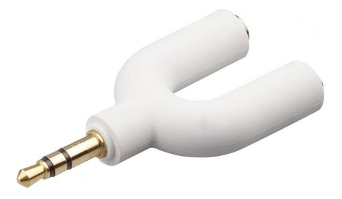 Splitter 3.5mm Adaptador Audio Separa Microfono Audifono Pc Color Blanco