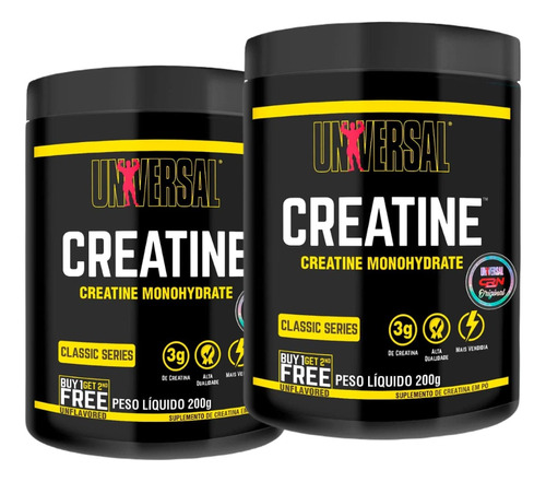 Combo 2x Creatina Monohidratada 200g - Universal Nutrition