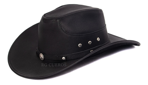 Sombrero Texano De Cuero Vacuno - Rg Cueros