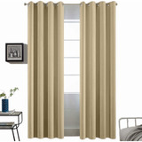 Cortinas Blancas Blackout Largas Para Sala 137x213cm,1pz