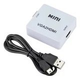 Mini Conversor Vga Para Hdmi Vga2hdmi Tv Monitor Pc