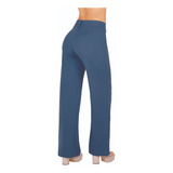 Pantalón Dama Formal Tiro Alto Corte Recto Azul 942-63