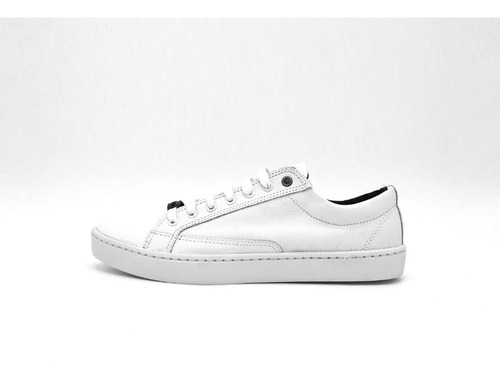 Zapatilla Cuero Blanco Cosida Leather %100 Vanderholl