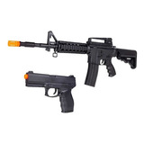 Kit Vigor Spring Rifle Airsoft M4 Ris + Pistola 24/7 - Rossi