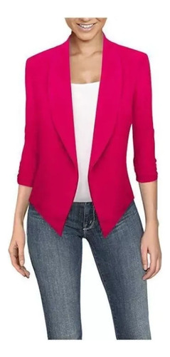 Cómodo Blazer Suéter Saco Casual Manga 3,4 Mujer 2024