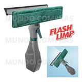 Limpa Vidro Spray Com Rodinho Emborrachado 230ml Flash Limp