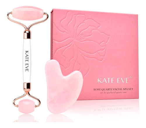 Kate Eve Jade Roller Gua Sha - Juego De Herramientas Faciale