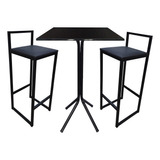 Conjunto Mesa Bistro 2 Banquetas Industrial Balcão 