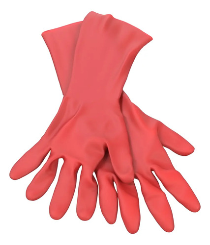 Caja 240 Guantes De Látex Doméstico P/ Limpieza Rojo Oval