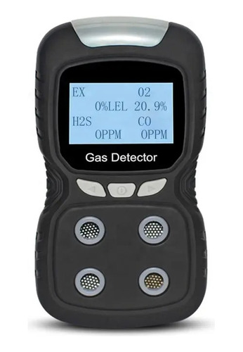 Detector 4 Gases Industrial Multigas Co2 H2s O2 C/cert-cal