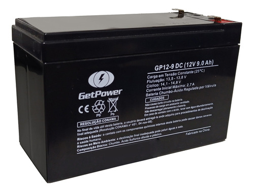 Bateria Selada 12v 9ah Dc Get Power - Vrla Agm