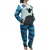 Pijama Polar Manga Larga Pantalón Koala Intime 15915koa Dama