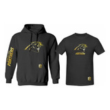 Kit Sudadera + Playera Estilo Carolina Panthers Nfl Gold