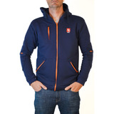 Buzo Moto Kevlar Blue Hoodie Con Protecciones Qobu