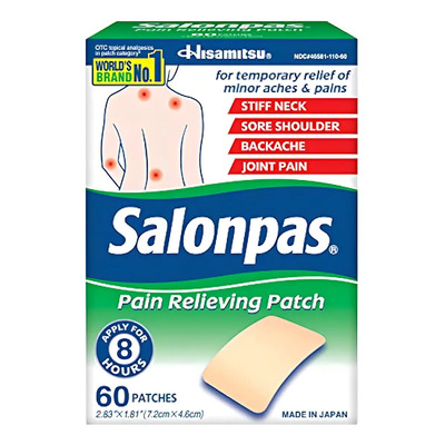 Parche Salonpas Alivio Dolor Espalda 10.16cm Línea Emcw9 Cream