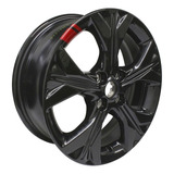 Rin 16 Black Detalle Rojo Onix Beat Sonic Spark Aveo (1 Pza) Color Negro