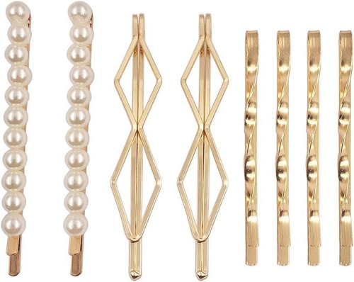 8 Horquillas Clips Pasadores Para Cabello 2 Sets De 4piezas