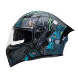 Casco Para Moto R7 Unscarred Chupacabras Doble Mica Dot