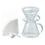 Cafetera Hario Filtro Kit Brewing V60 De Vidrio Con Filtros Color Transparente