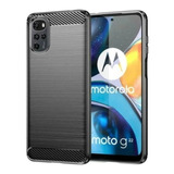 Funda Fibra Carbono Y Vidrio Templado 9h Para Motorola G22