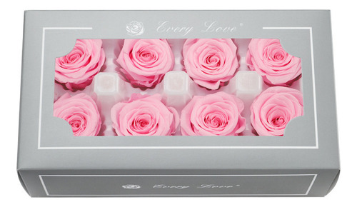 . Flor Preservada 4-5cm Cabeza De Rosa 8 Piezas San Valentín