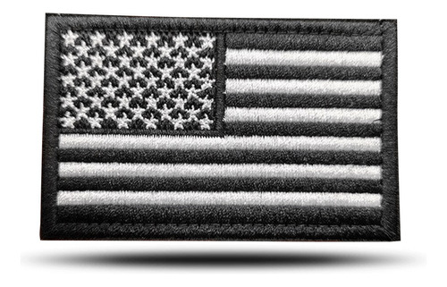 Patch Militar Com Velcro Bandeira Usa Black - Ghost
