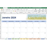 Planilha Excel Calendário 2024 (versão Para Impressão)